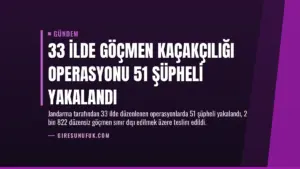 33 İlde Göçmen Kaçakçılığı Operasyonu 51 Şüpheli Yakalandı
