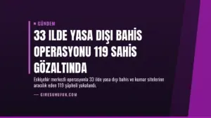33 Ilde Yasa Dışı Bahis Operasyonu 119 Sahis Gözaltında