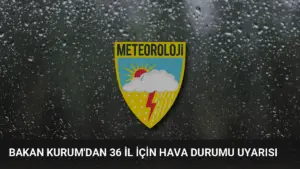 Bakan Kurum’dan 36 İl İçin Hava Durumu Uyarısı