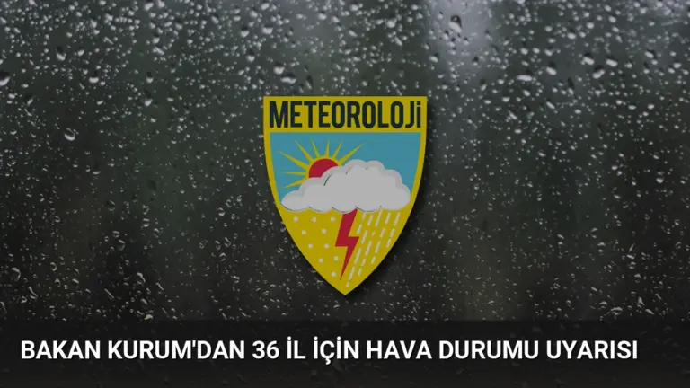 Bakan Kurum’dan 36 İl İçin Hava Durumu Uyarısı