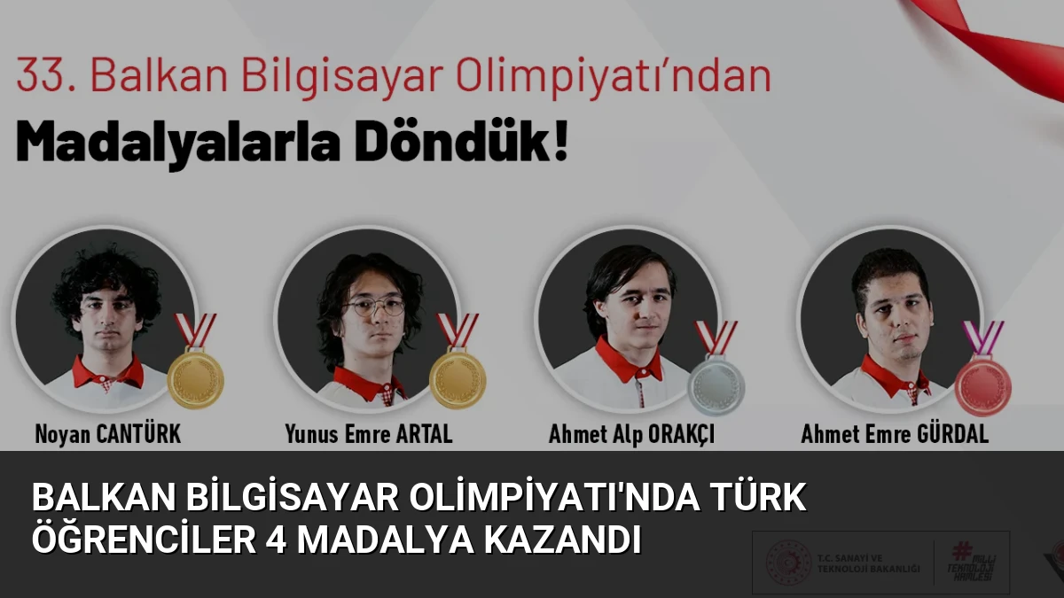 Balkan Bilgisayar Olimpiyatı’nda Türk Öğrenciler 4 Madalya Kazandı