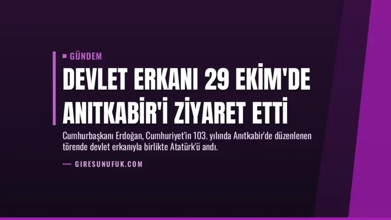 Devlet erkanı 29 Ekim'de Anıtkabir'i ziyaret etti