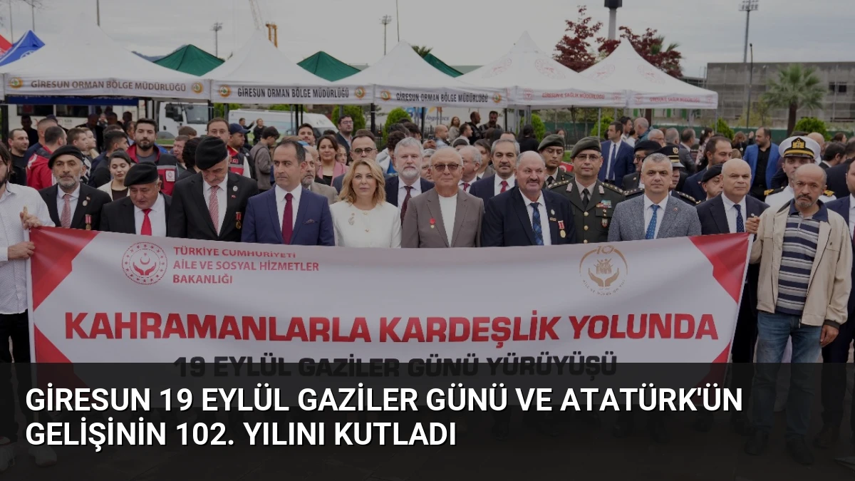 Giresun 19 Eylül Gaziler Günü ve Atatürk’ün Gelişinin 102. Yılını Kutladı