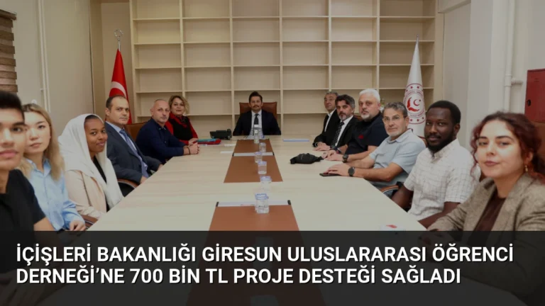 İçişleri Bakanlığı Giresun Uluslararası Öğrenci Derneği’ne 700 Bin TL Proje Desteği Sağladı
