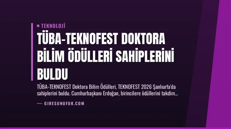 TÜBA-TEKNOFEST Doktora Bilim Ödülleri Sahiplerini Buldu