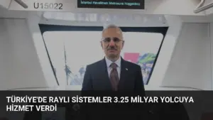 Türkiye’de Raylı Sistemler 3.25 Milyar Yolcuya Hizmet Verdi
