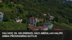 Vali Koç 28. Geleneksel Hacı Abdullah Halife Anma Programına Katıldı